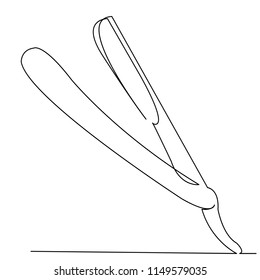 continuous single drawn one line razor hand-drawn picture silhouette. Line art. Doodle