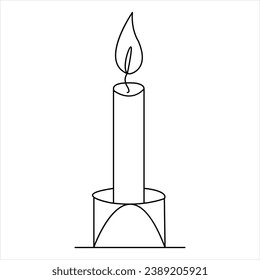 Dibujo continuo de arte de una sola línea de dibujo de dibujo vectorial con contorno minimalista y de vela
