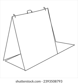 Continuous single line art drawing of calendar design graphic vector and illustration