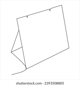 Continuous single line art drawing of calendar design graphic vector and illustration
