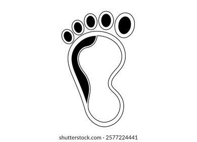 Continuous single line art drawing of the foot and sole of a human organ concept vector