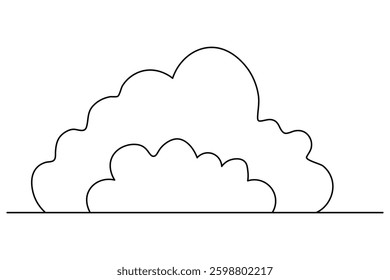 Continuous single line art drawing of speech bubble square shaped chat cloud and thought dialogue

