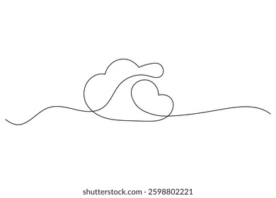 Continuous single line art drawing of speech bubble square shaped chat cloud and thought dialogue

