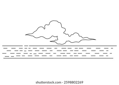 Continuous single line art drawing of speech bubble square shaped chat cloud and thought dialogue

