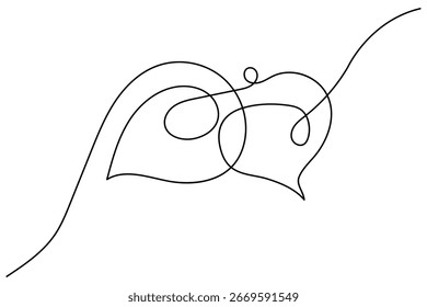 Continuous single line art drawing of the speech bubble concept vector