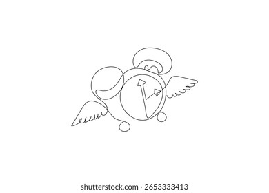 
Continuous single line art and simple design sketch outline vector icon 
