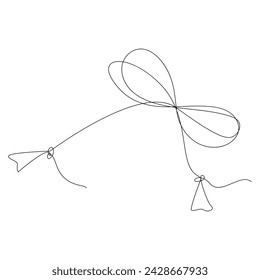 contínua línea de celebración contorno de arte vectorial dibujo e ilustración
