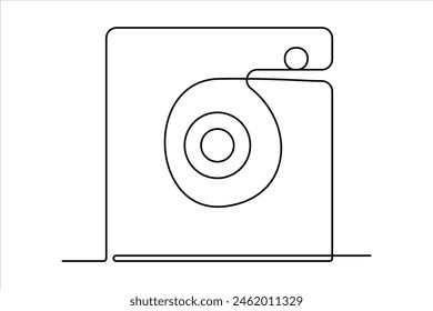 continuous single line drawing Line art of retro photo camera icon Vector illustration
