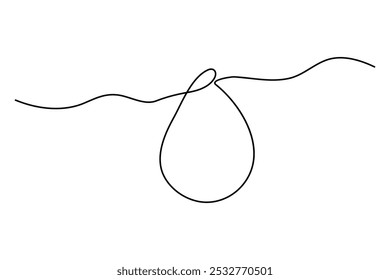 Continuous single line drawing Line art of water drop, rain drop Vector illustration