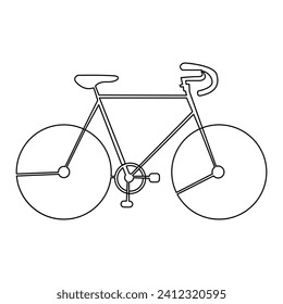 dibujo continuo de una línea de un día de bicicleta y de un día de bicicleta ilustración de un vector de línea