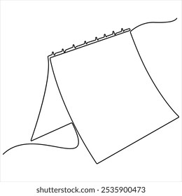 Continuous single line drawing calendar icon planning and scheduling concept design graphic illustration