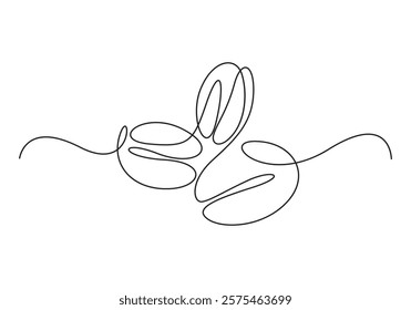 Continuous single line drawing of coffee beans vector illustration