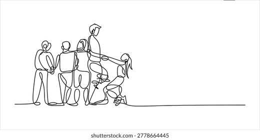 Continuous single line drawing