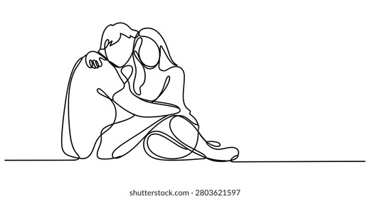 Continuous single line drawing