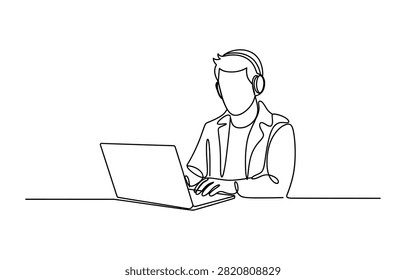 Continuous single line drawing