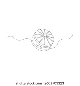 Continuous Single Line Drawing Muslim hat