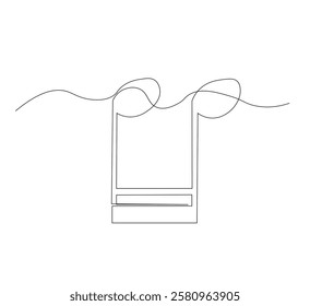 continuous single line drawing of scales, white background,abstract sheet music line art vector illustration