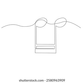 continuous single line drawing of scales, white background,abstract sheet music line art vector illustration