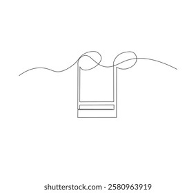 continuous single line drawing of scales, white background,abstract sheet music line art vector illustration