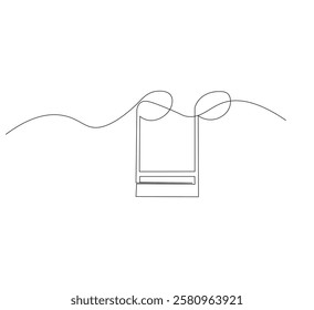 continuous single line drawing of scales, white background,abstract sheet music line art vector illustration