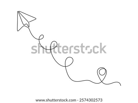 Continuous single line drawing of traffic line map location pin art drawing vector illustration