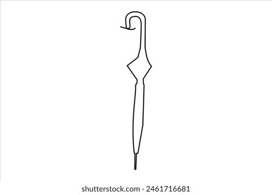 Continuous single line drawing of umbrella abstract umbrella line art illustration