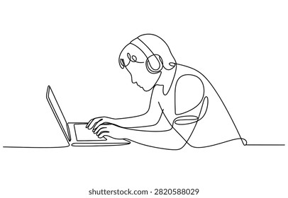 Continuous single line drawing