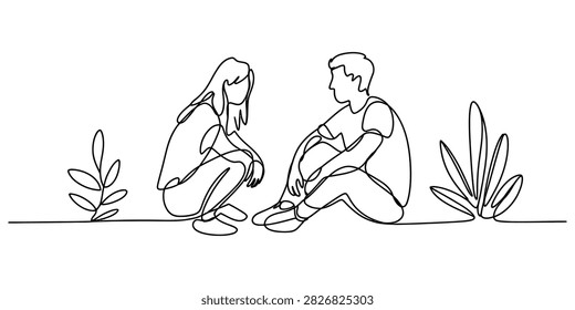 Continuous single line drawing