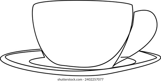 
continuous single line hand drawn cup of coffee with steam vector illustration minimalist design