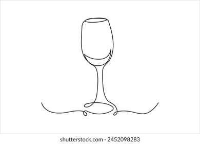 Continuous single line wine Drinking glass online continuous single line art