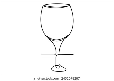 Continuous single line wine Drinking glass online continuous single line art