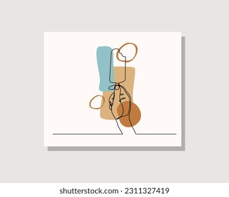 Continuous single one line drawing art of hand holding delicious ice cream stick vector illustration