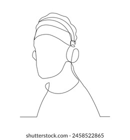 Kontinuierliche Single-Line-Skizze des jungen Mannes Happy Listening Musik Melodie auf Kopfhörern Kopfhörer Objekt Technologie Unterhaltung Vektorillustration