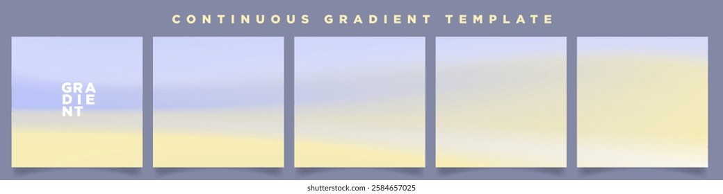 Continuous sky blue and yellow summer gradient mesh background. Refreshing abstraction artwork. Vector Illustration. Perfect for designs, feeds, social media, web, banners. Vector Illustration.