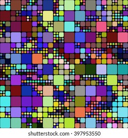 Continuous square mosaic pattern - vector illutration