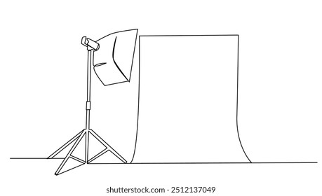 Continuous Studio photograpy with background Isolated. Concept photography,business,digital vector illustration