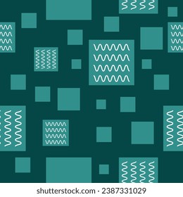 continuous seamless  pattern texture in a ocean blue linear rectangle color for printing on textiles, paper, and background use