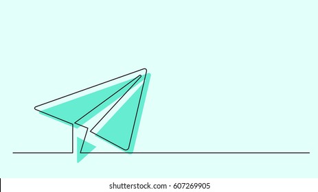 continuous thin line business icon vector - message