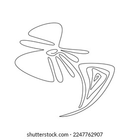 Continuous Thin Line Flower, Minimalist Botanical Drawing, One Line Art Flowering Blossom Icon, Single Floral Outline Drawing, Simple Plant Logo Vector Illustration