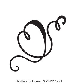 Continuous thin line heart vector illustration, minimalist love sketch doodle. One line art valentine icon, single wedding outline drawing or simple heart logo