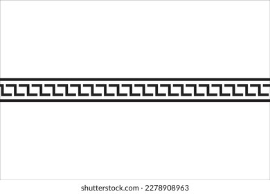 continuous traditional pattern frame vector illustration.
