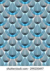 Continuous vector pattern with graphic lines, decorative abstract background with overlay shapes. Colorful ornamental seamless transparent backdrop, can be used for design and textile.