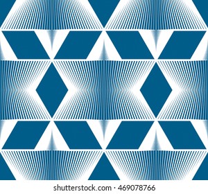 Continuous vector pattern with graphic lines, decorative abstract background with geometric figures. Colorful ornamental seamless backdrop, can be used for design and textile.