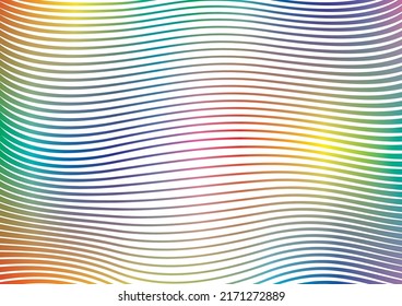 Continuous wallpaper of colorful gradation wavy lines background