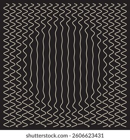 continuous wavy lines pattern to achieve a dimensional effect 