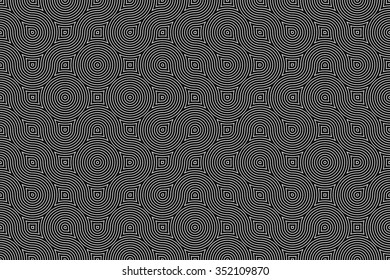Continuous   wide retro background - vector illustration 