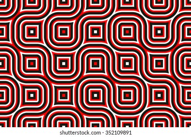 Continuous   wide retro background - vector illustration 