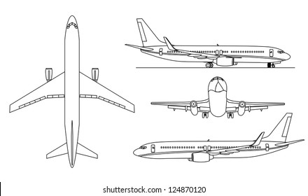 A contor illustrations big airplanes   