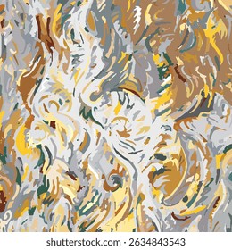 Contorted natural forms creating modern, organic pattern