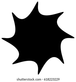 Contour of abstract spiral shape, element. Rotating abstract motif, mandala